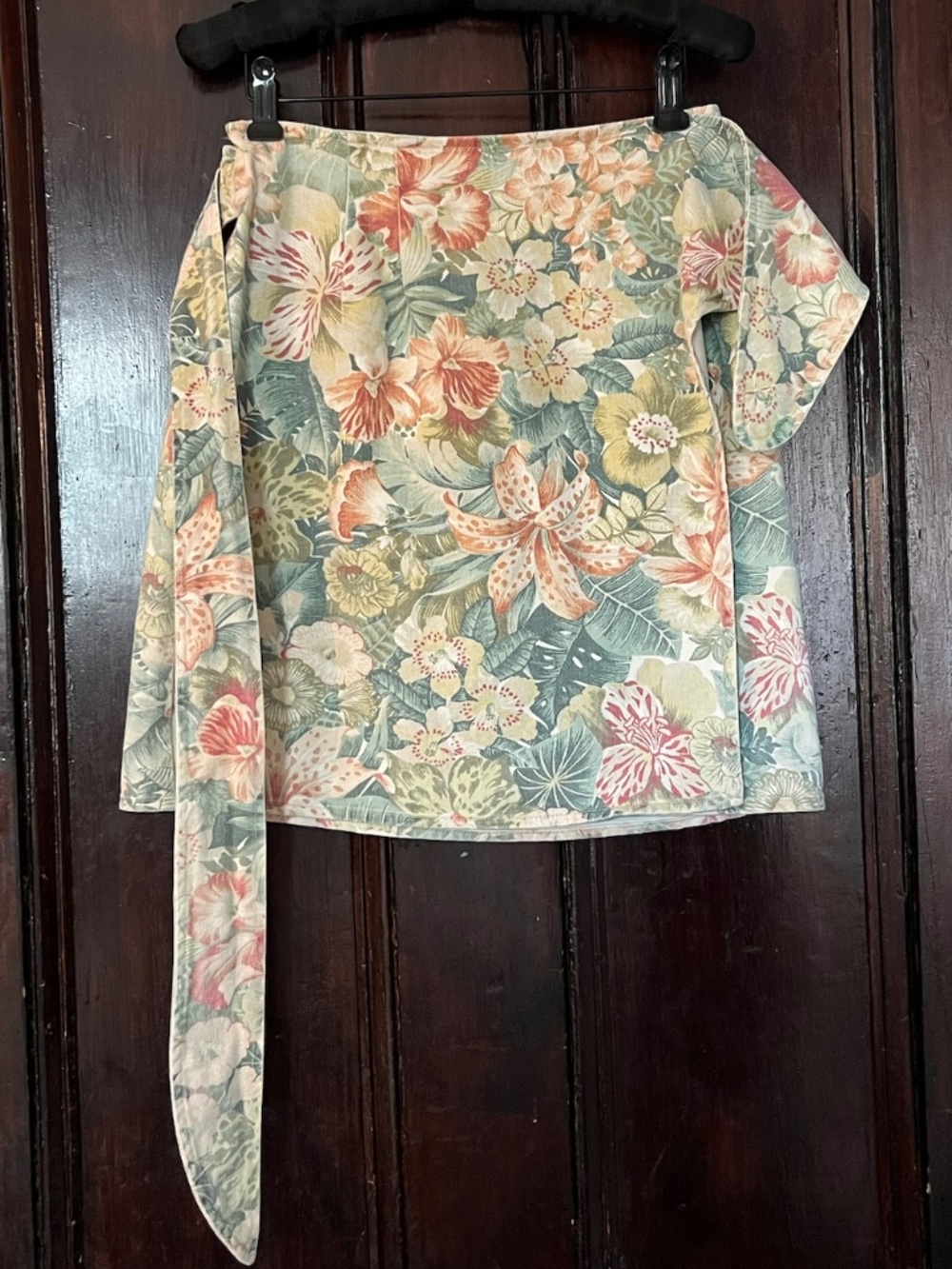 Vintage Size Medium Pusser's West Indies Floral Print Cotton Wrap Skirt